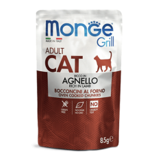 Вологий корм Monge Cat Grill Adult для котів з ягням 85г Mon.. Вологий корм Monge Cat Grill Adult для котів з ягням 85г Mon..