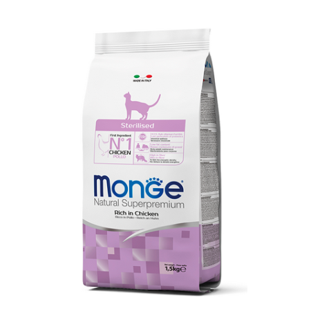 Сухий корм Monge Cat Sterilised для котів з куркою для стерилізованих 1,5кг Monge Сухий корм Monge Cat Sterilised для котів з куркою для стерилізованих 1,5кг Monge