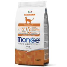 Сухий корм Monge Cat Monoprotein Sterilised для котів з качк.. Сухий корм Monge Cat Monoprotein Sterilised для котів з качк..