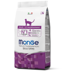 Сухий корм Monge Cat Adult для котів з куркою 400г Monge.. Сухий корм Monge Cat Adult для котів з куркою 400г Monge..