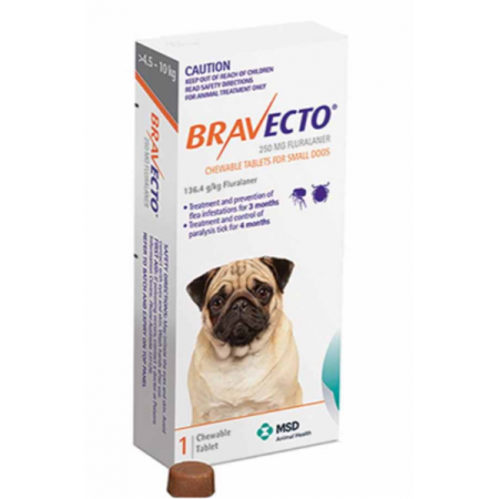 Таблетки Bravecto - для собак Бравекто від бліх та кліщів 1таб/250 мг Таблетки Bravecto - для собак Бравекто від бліх та кліщів 1таб/250 мг